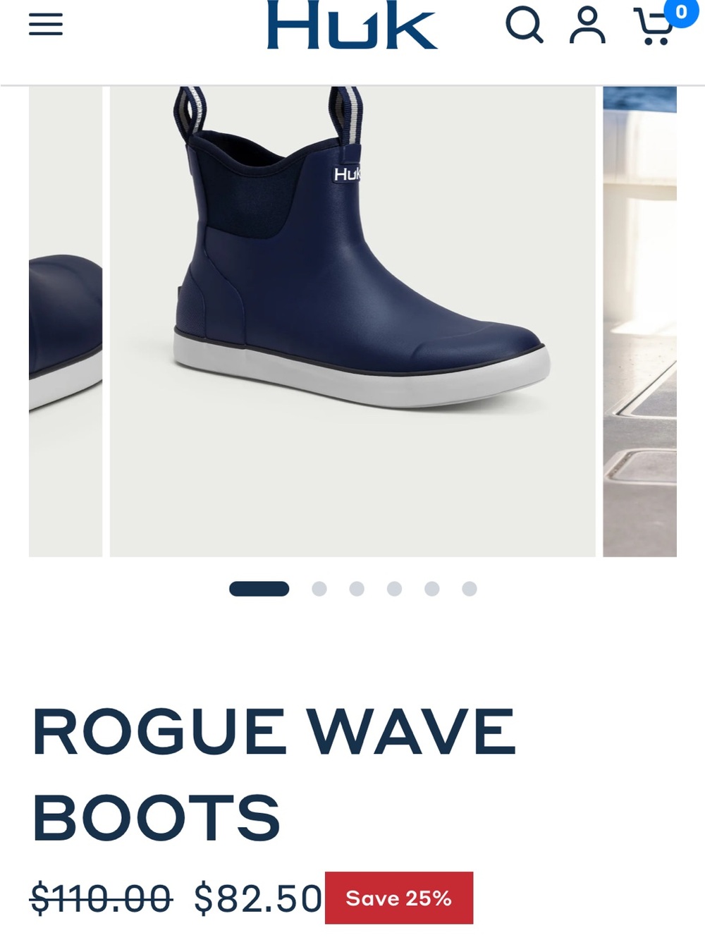 Huk Navy Waterproof Fishing Rain & Snow Boots
